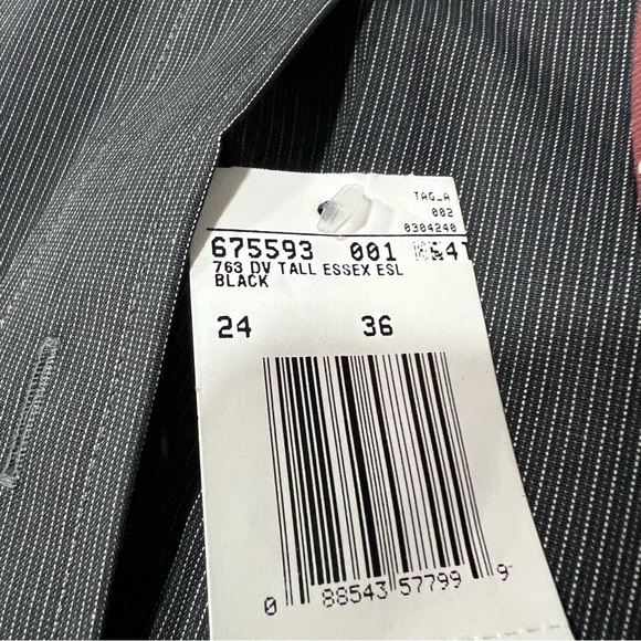 Vintage NWT Arrow Dover Button down shirts size 24 Tall set of 2 Dark red black - Picture 8 of 12